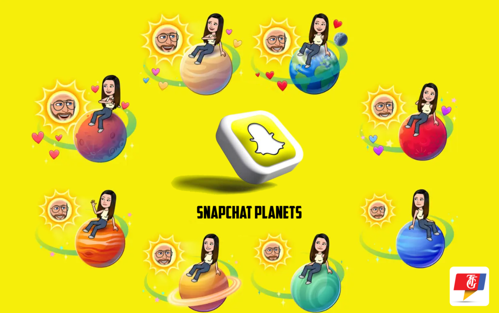 llustration of Snapchat Planets Order, showing the Snapchat Best Friend Planets ranked from Mercury to Neptune based on interaction.