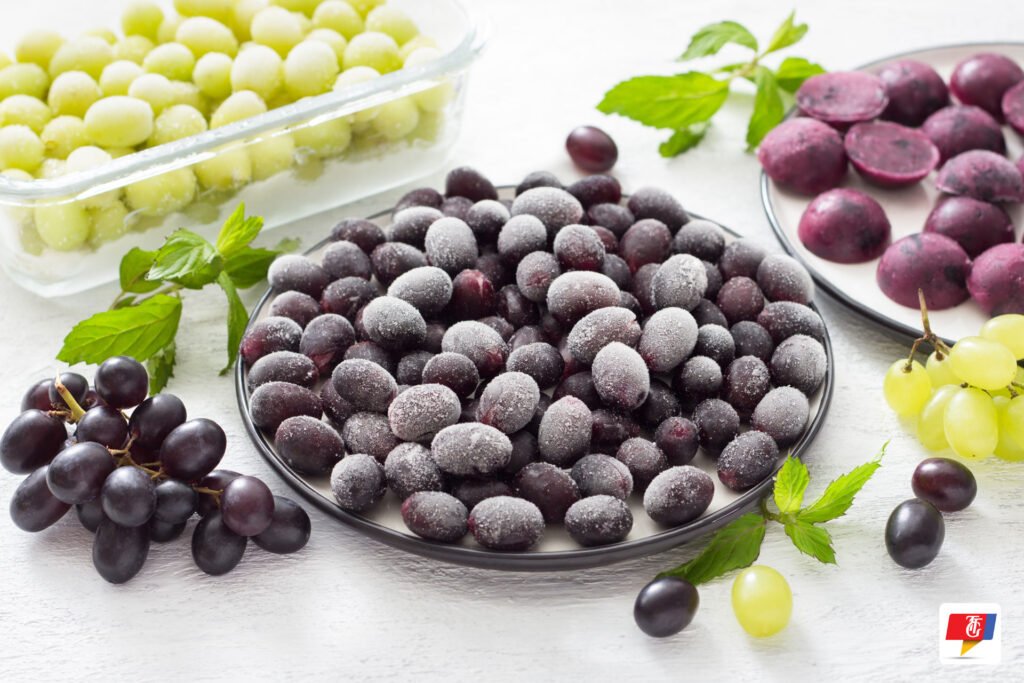 Frozen Grapes - Healthy Snacks for Movie 